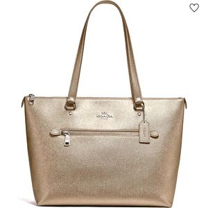 Coach Purse Gallery Tote Platinum New without Tags Large Leather Christmas Gift